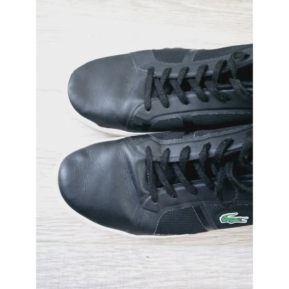 Lacoste Strideur 116 Black Low Rise Mens Lace Up Fashion Sneakers Shoes 12 - Picture 7 of 11